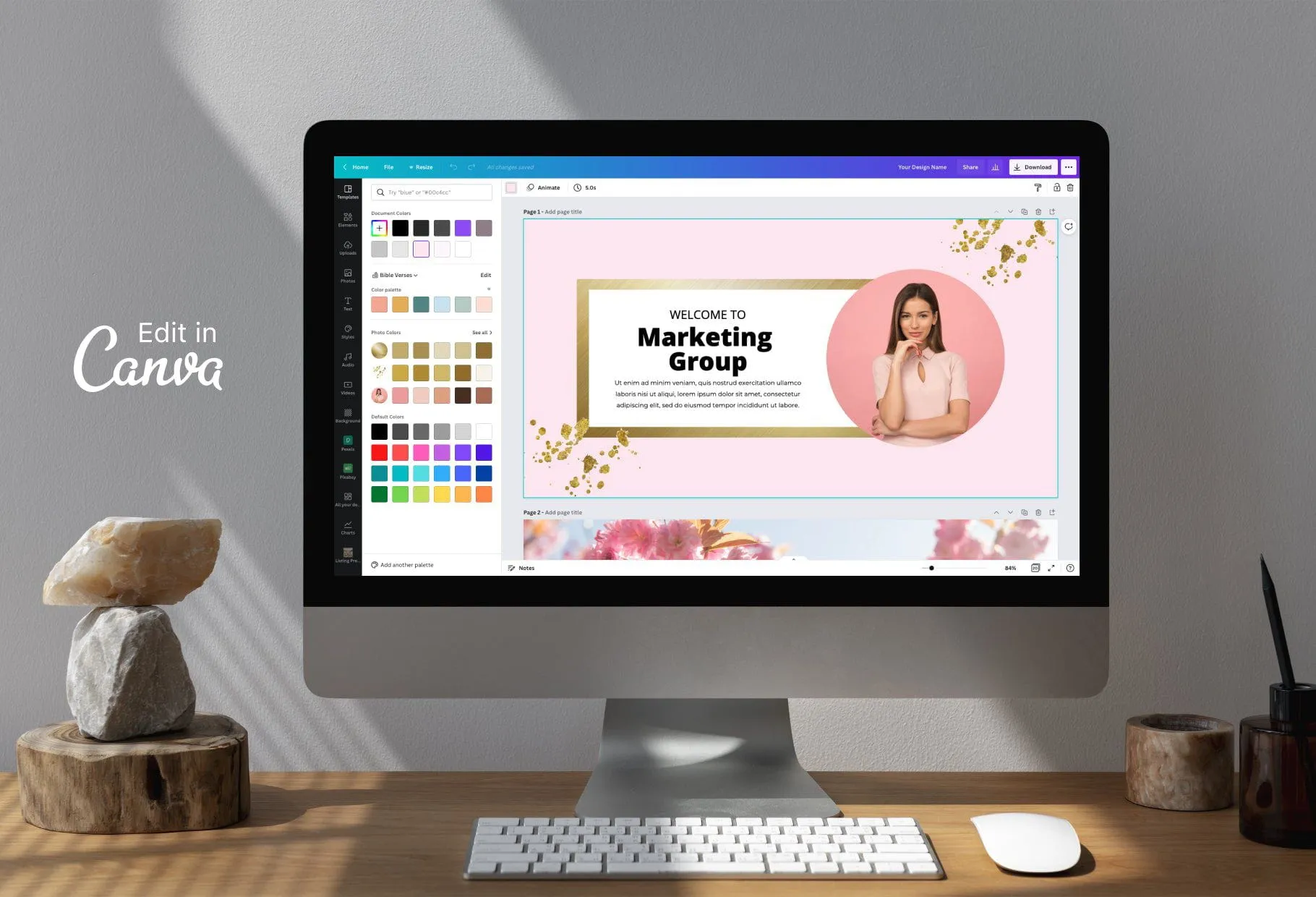 20 Facebook Group Banner Pink and Chic Canva Templates