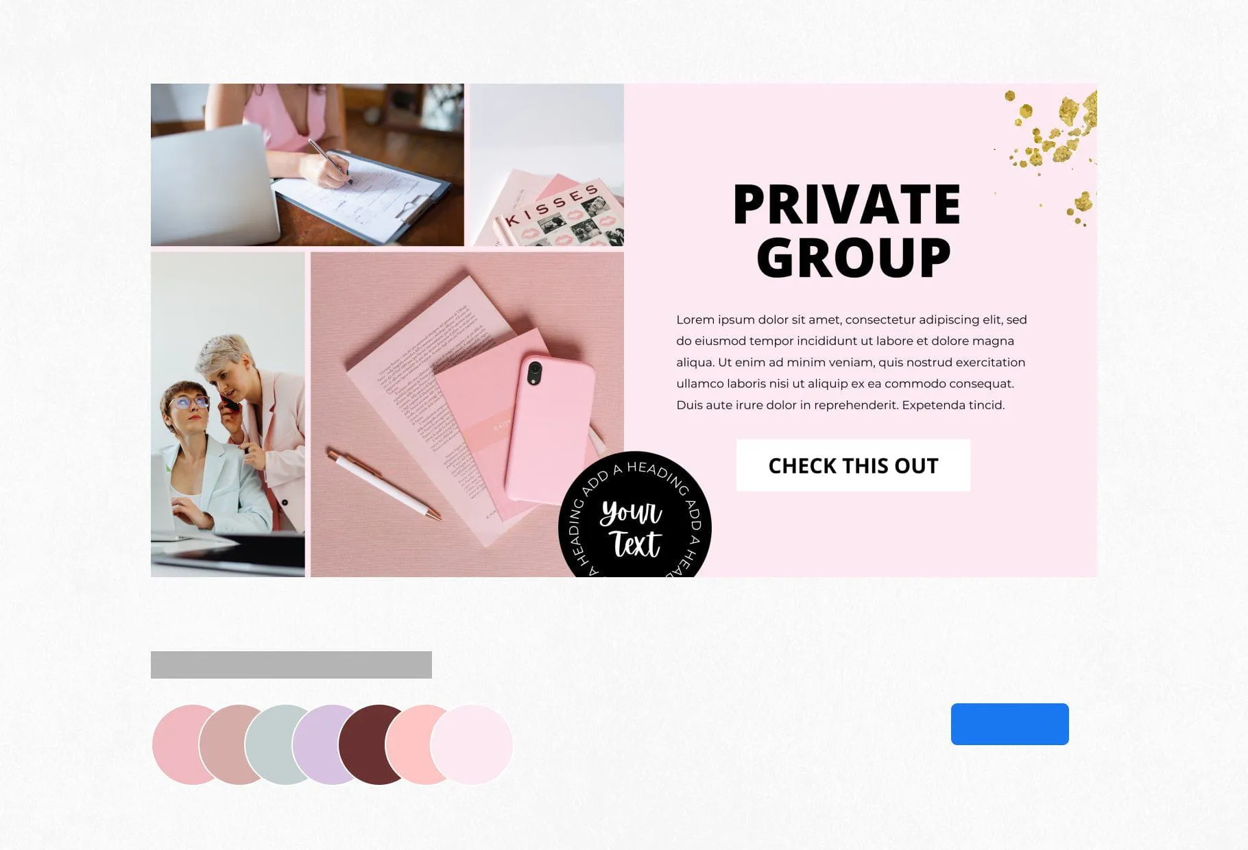 20 Facebook Group Banner Pink and Chic Canva Templates