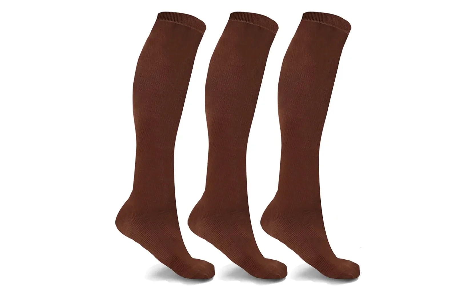3-Pairs: Elite Comfort Anti Fatigue Everyday Wear Travel Compression Socks