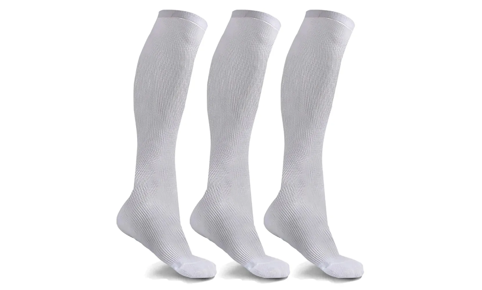 3-Pairs: Elite Comfort Anti Fatigue Everyday Wear Travel Compression Socks