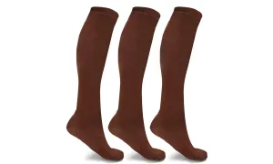 3-Pairs: Elite Comfort Anti Fatigue Everyday Wear Travel Compression Socks