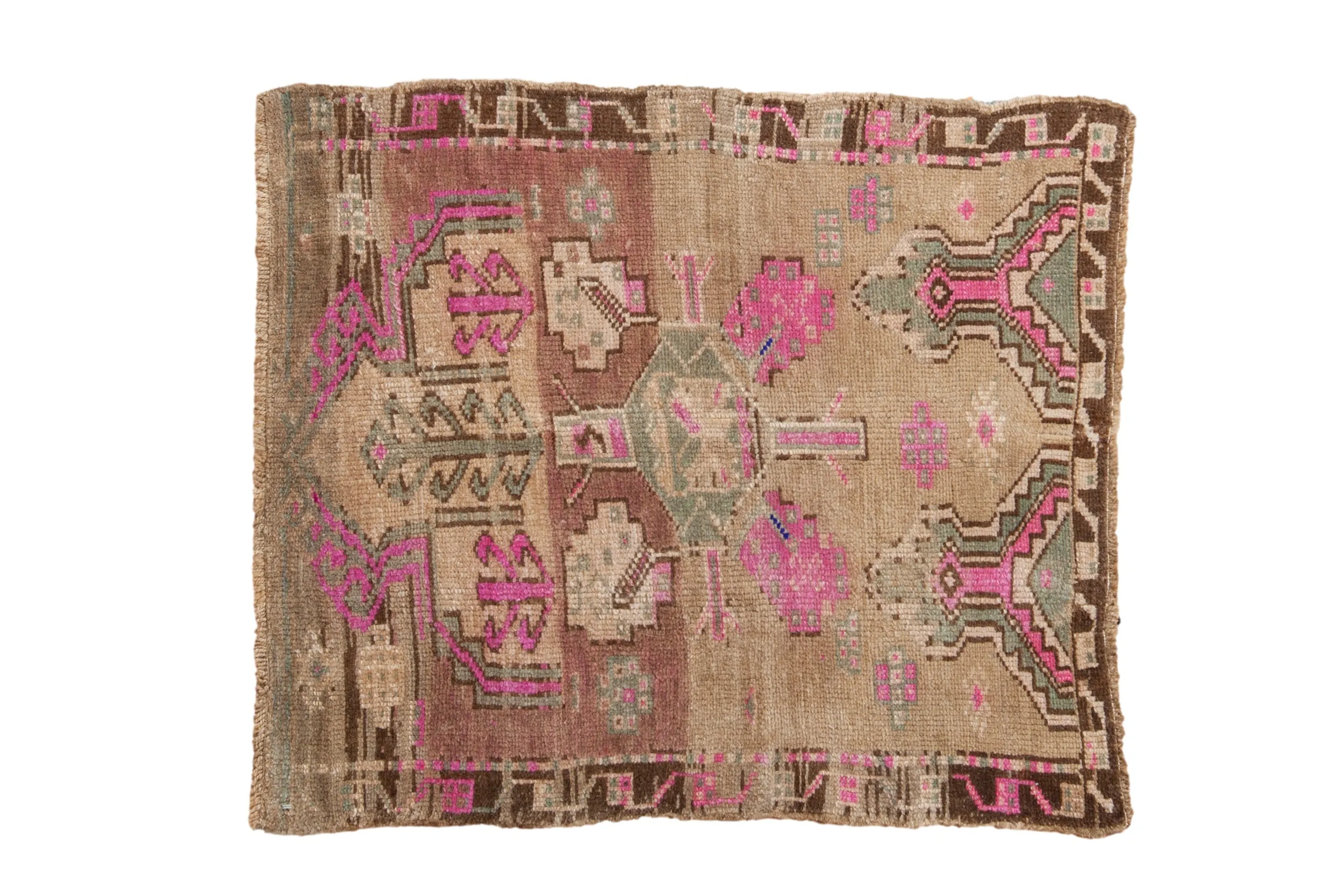 3x3.5 Vintage Distressed Kars Square Rug