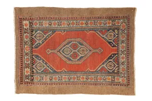3x4 Vintage Fine Camel Hair Serab Square Rug