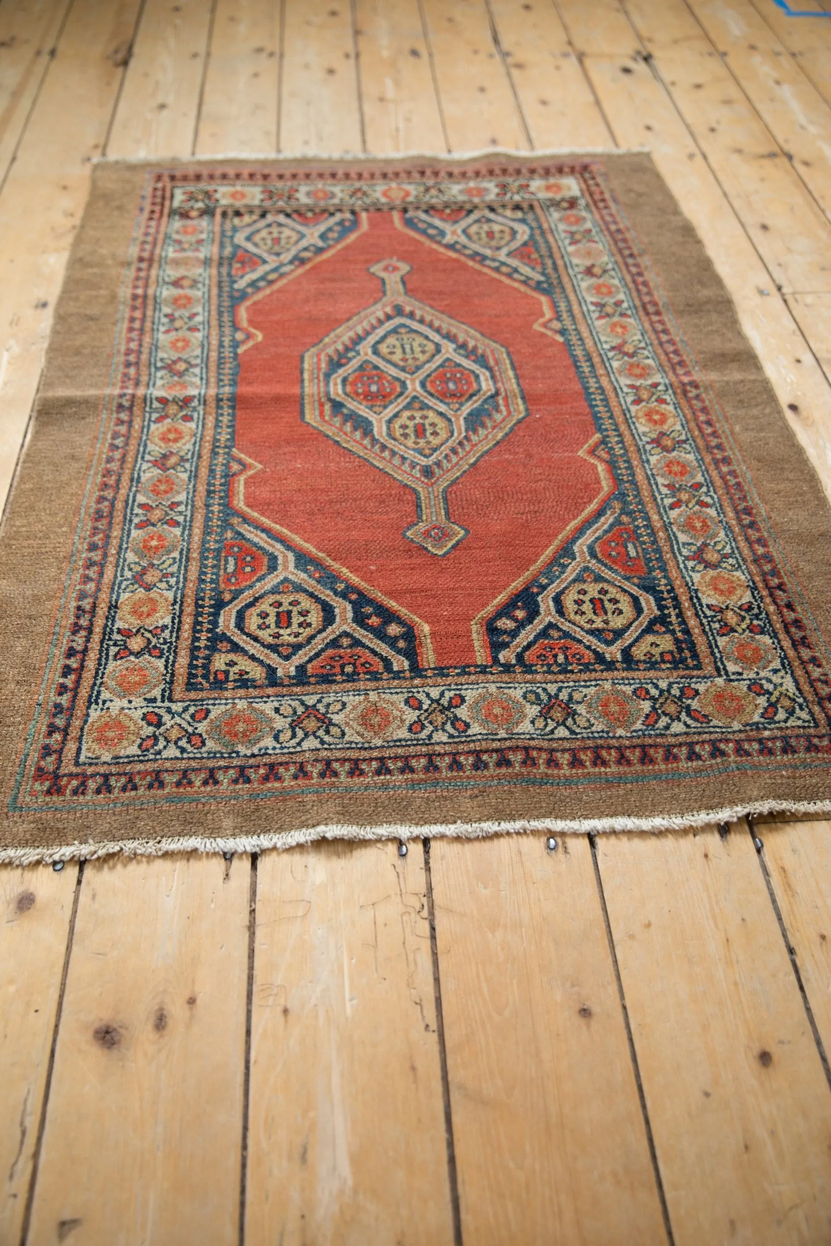 3x4 Vintage Fine Camel Hair Serab Square Rug