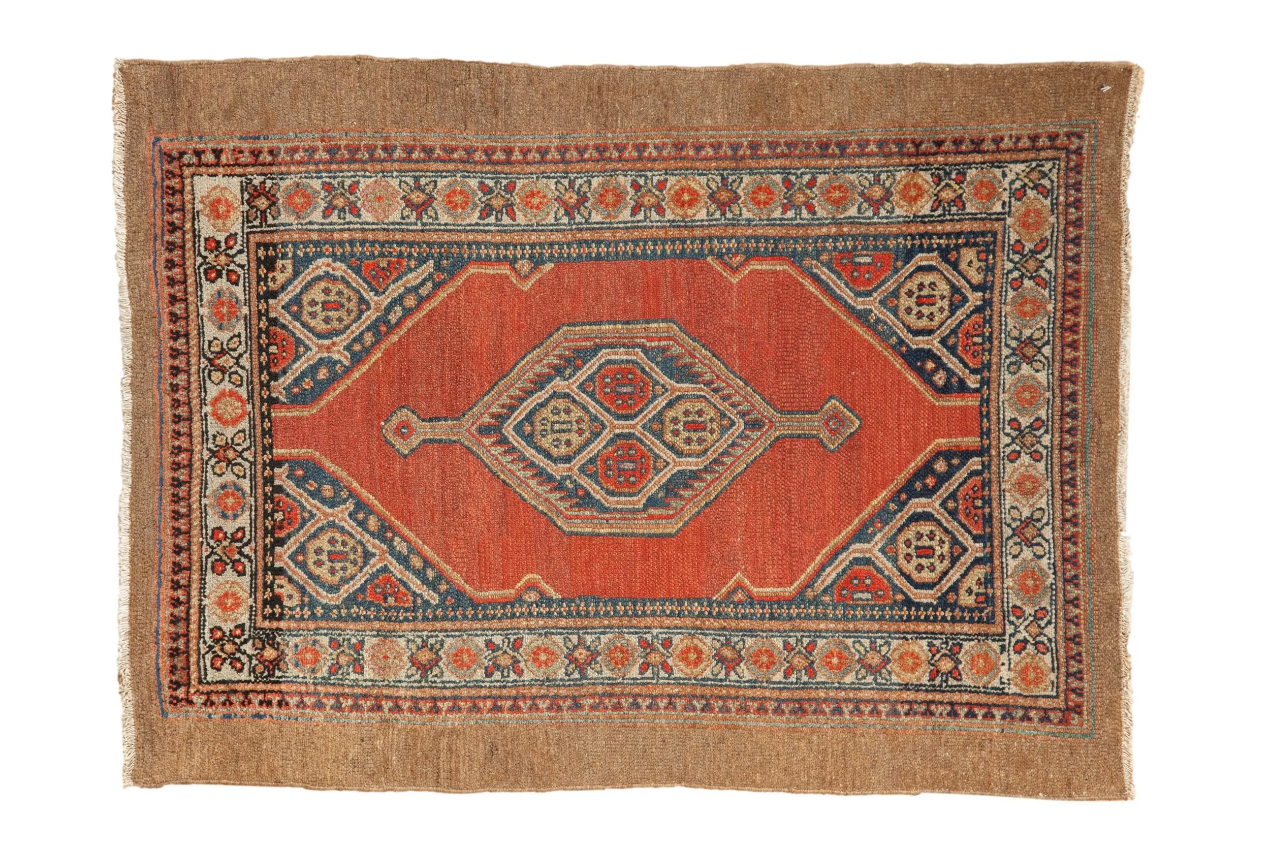 3x4 Vintage Fine Camel Hair Serab Square Rug