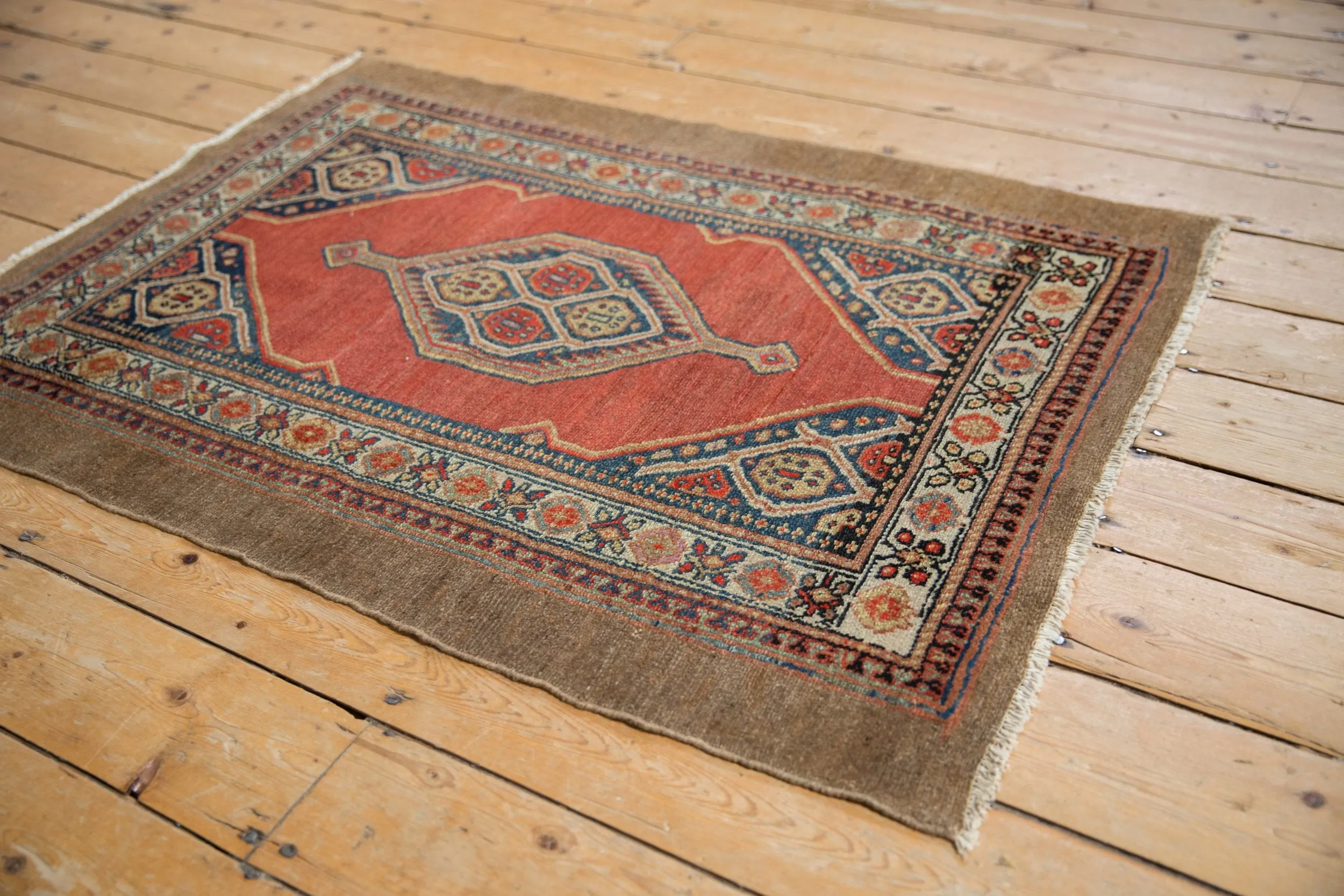 3x4 Vintage Fine Camel Hair Serab Square Rug