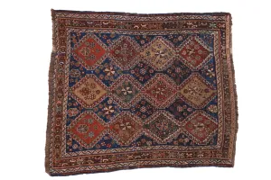 4x4.5 Antique Qashqai Square Rug