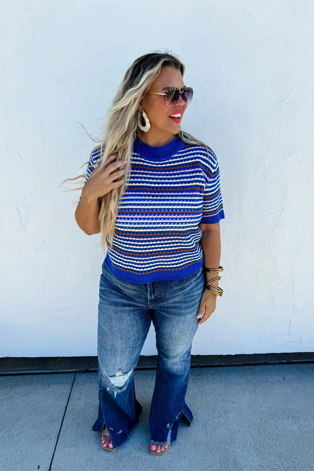 ABBY STRIPE KNIT TOP