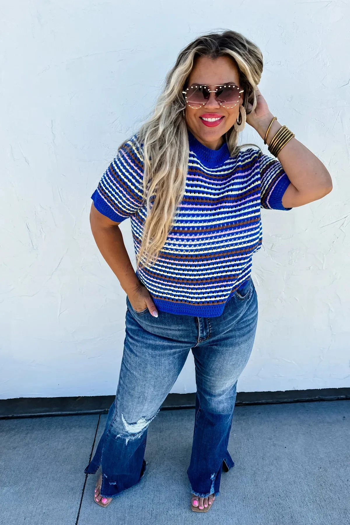 ABBY STRIPE KNIT TOP