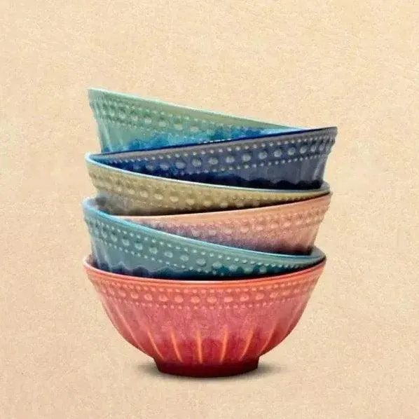 Abstract Porcelain Bowls (6 inches)