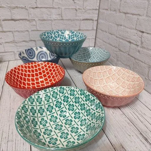 Abstract Porcelain Bowls (6 inches)