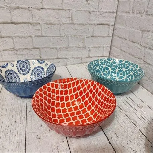Abstract Porcelain Bowls (6 inches)