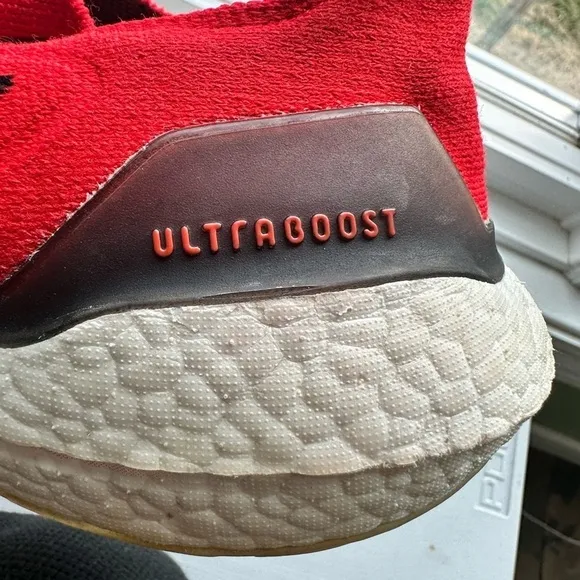 Adidas Ultraboost 21 Mens Size 8 Red Athletic Running Shoes Sneakers FY0387​​​​​