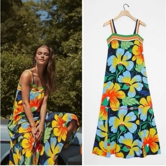 Anthropologie | Maeve Nicoletta Floral Maxi Dress Size Small