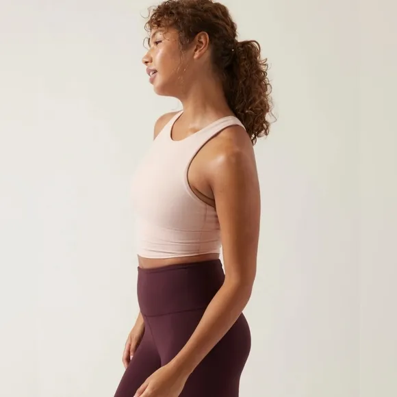 Athleta CONSCIOUS CROP BRA in Orchid Pink