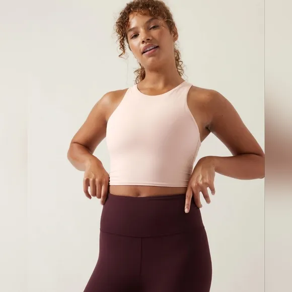 Athleta CONSCIOUS CROP BRA in Orchid Pink