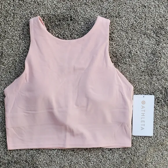 Athleta CONSCIOUS CROP BRA in Orchid Pink