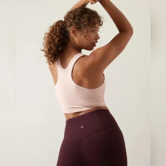 Athleta CONSCIOUS CROP BRA in Orchid Pink