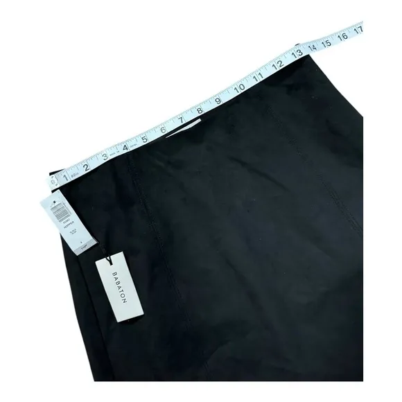 BABATON | NWT! $110 Aritzia Hopper Suede A-line Mini Skirt in Black, Size 4