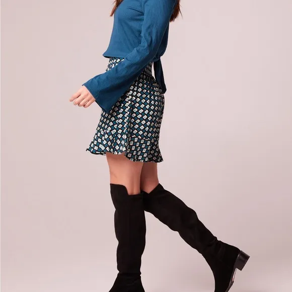Band of the free COLETTE TEAL DIAMOND MINI SKIRT