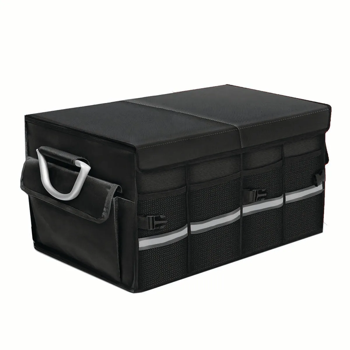 Big Trunk Organizer, Cargo Organizer SUV Trunk Storage Waterproof Collapsible Durable Multi Compartments WQ12994