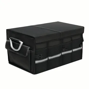 Big Trunk Organizer, Cargo Organizer SUV Trunk Storage Waterproof Collapsible Durable Multi Compartments WQ12994