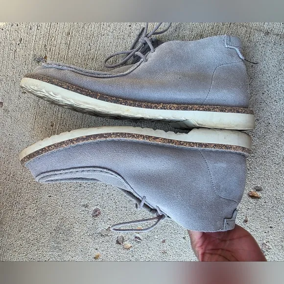Birkenstock Delano High Leather Men Chukka Boot Gray Sz 41 L10 M8