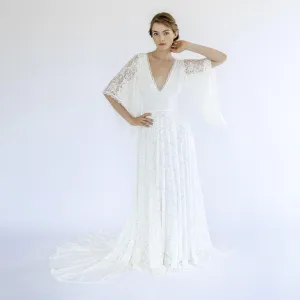 Boho Chic Dress with Train #1491
