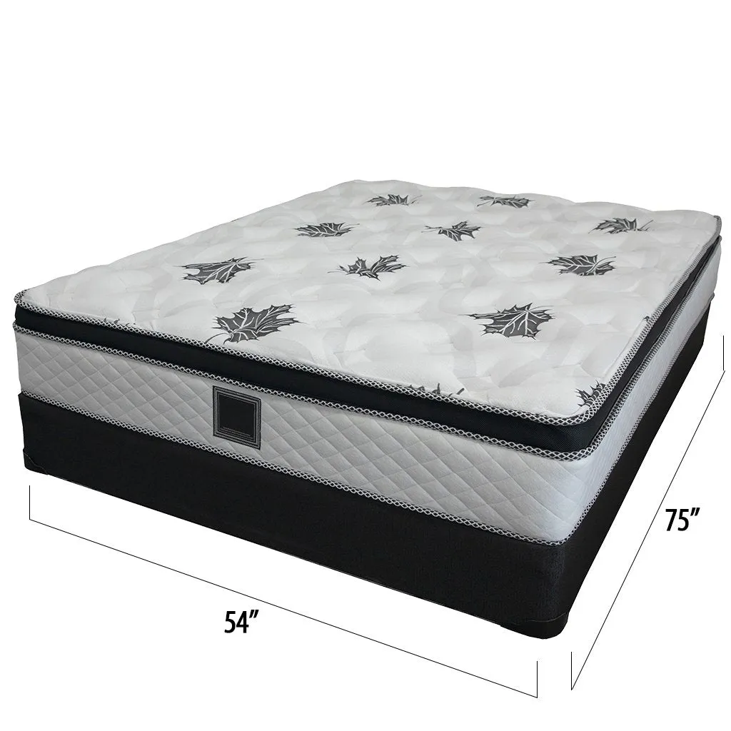 Boobeyeh georgia double mattress set - 19 in, durable coils, made in Canada