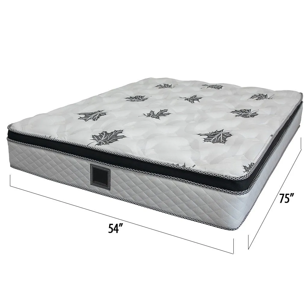 Boobeyeh georgia double mattress set - 19 in, durable coils, made in Canada