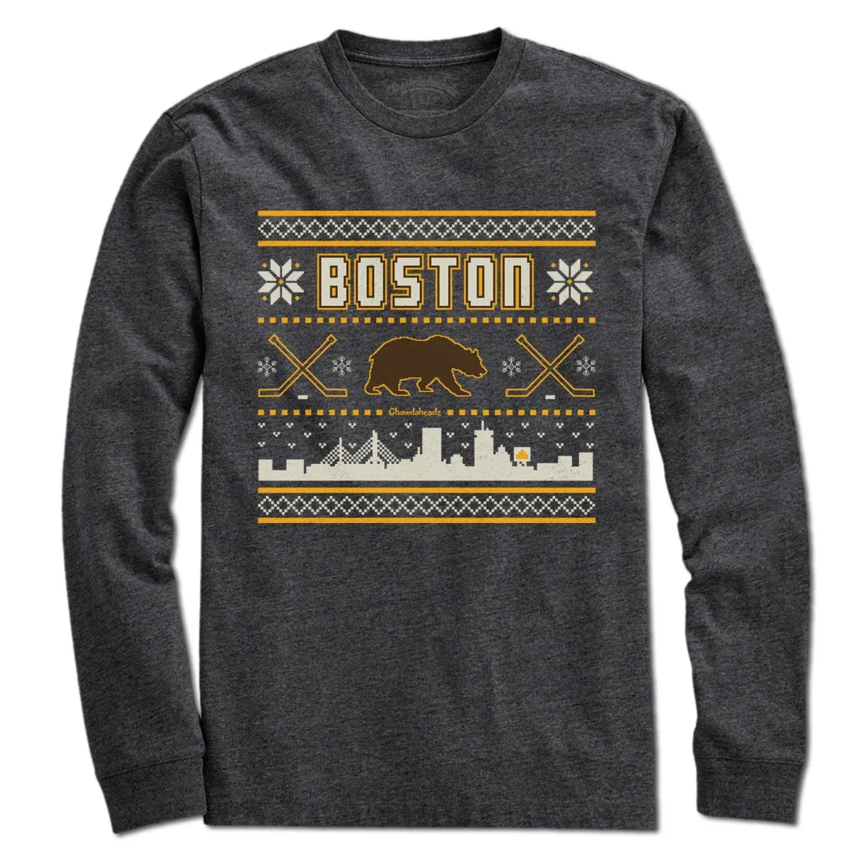 Boston Black & Gold Holiday Sweater T-Shirt