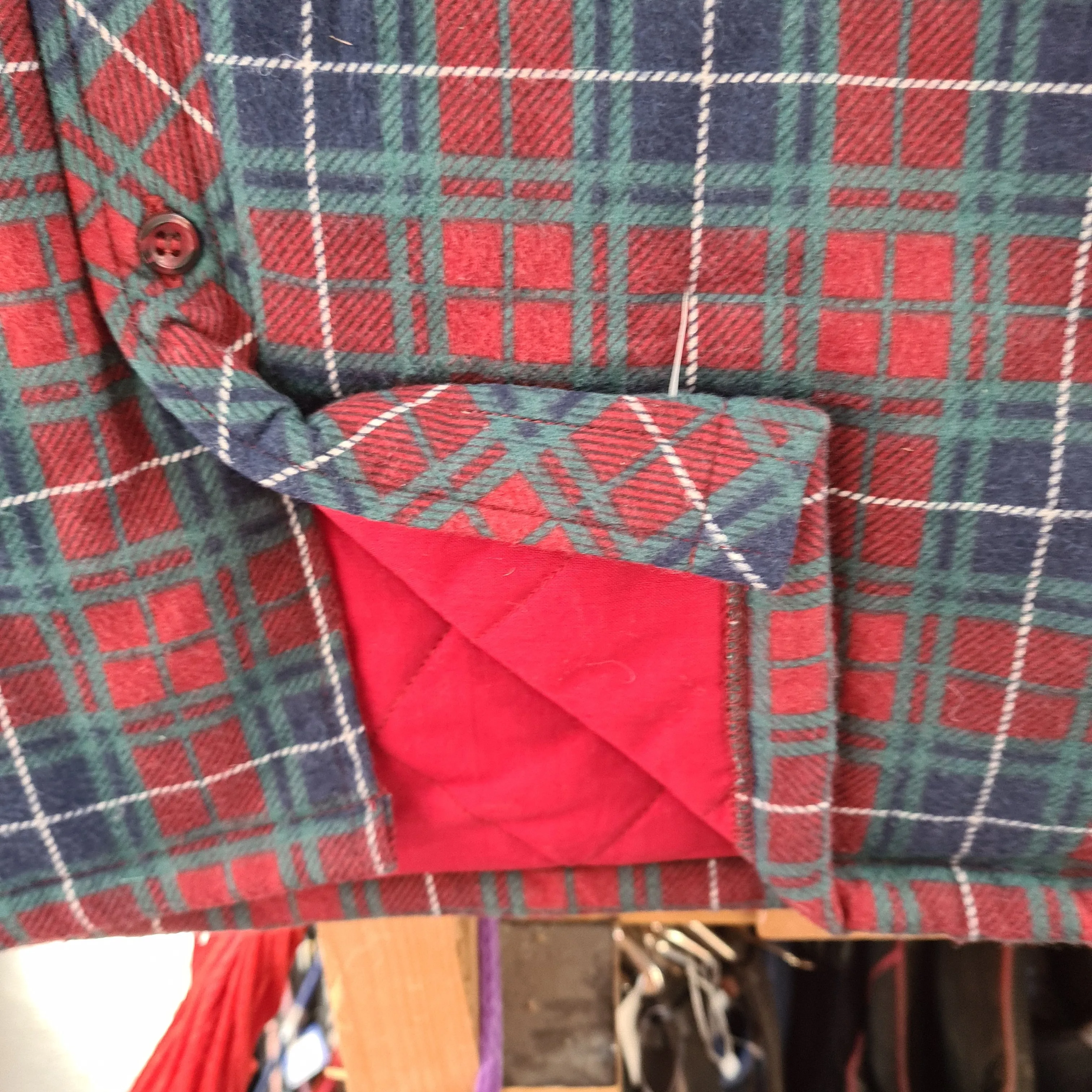 Boys green checked thick quilted shirt long sleeve FREE POSTAGE 🟢