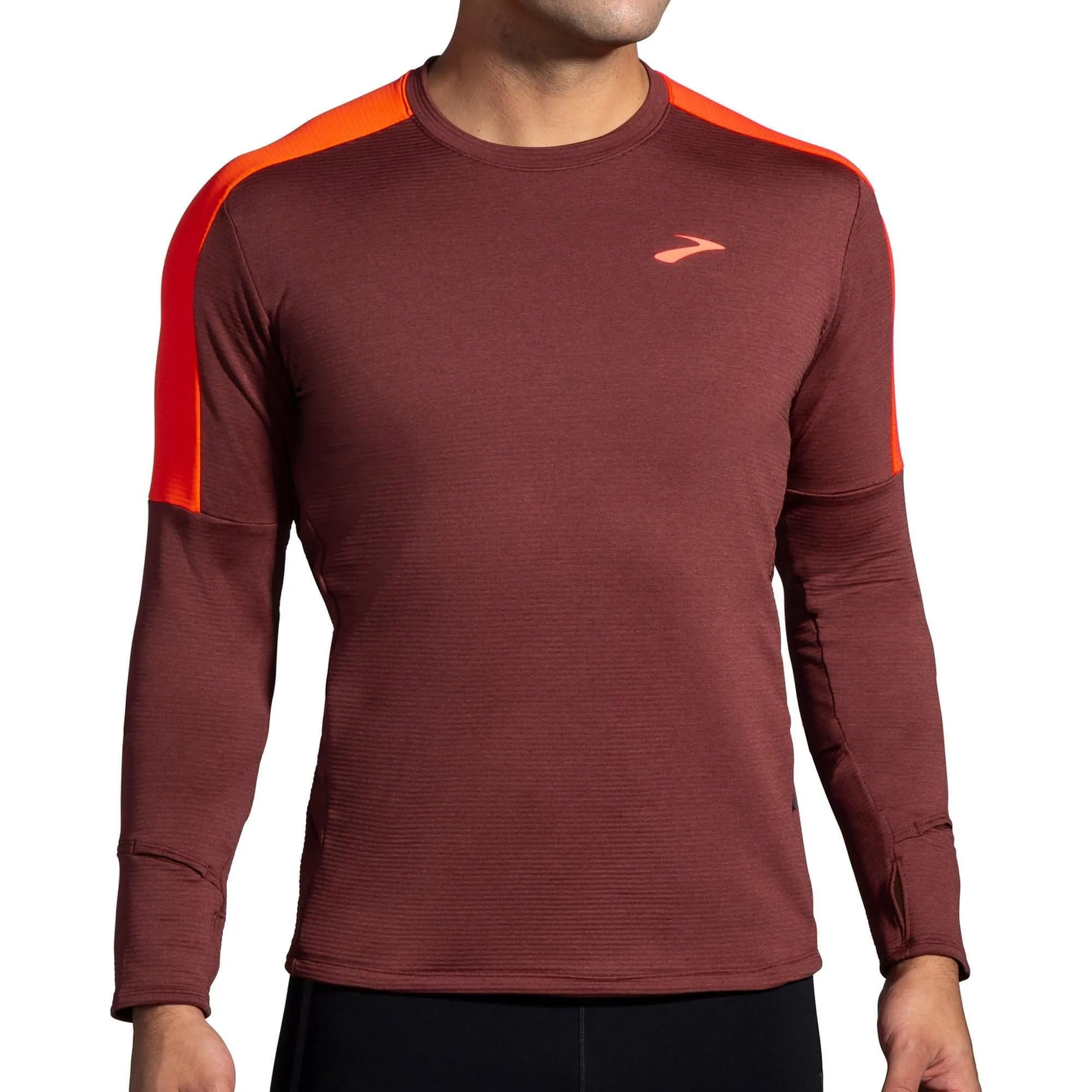 Brooks Notch Thermal 2.0 Long Sleeve Mens Running Top - Red