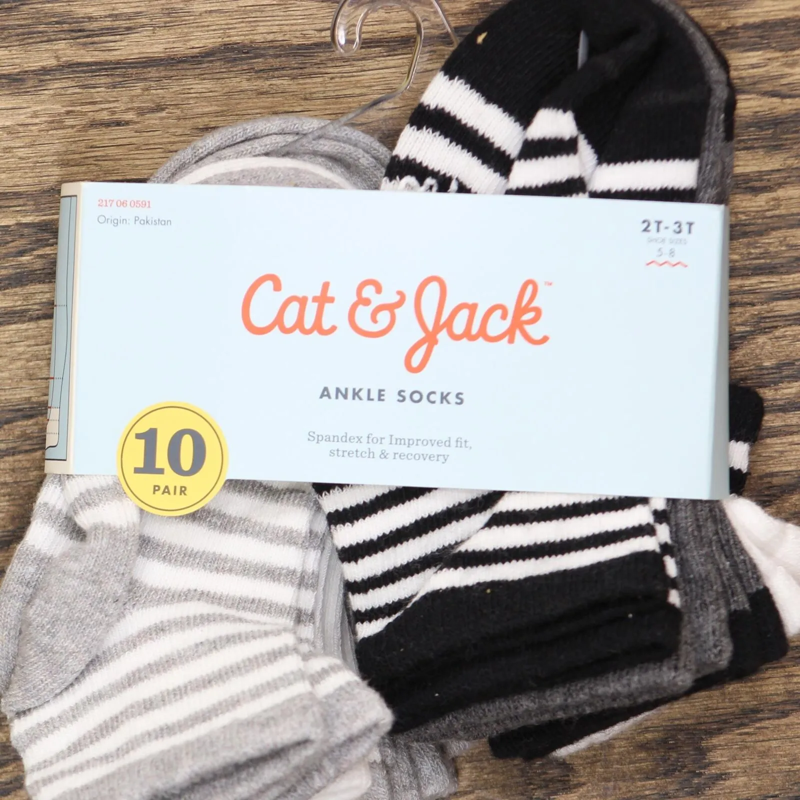 Cat & Jack Toddler Boys' 10pk Ankle Socks