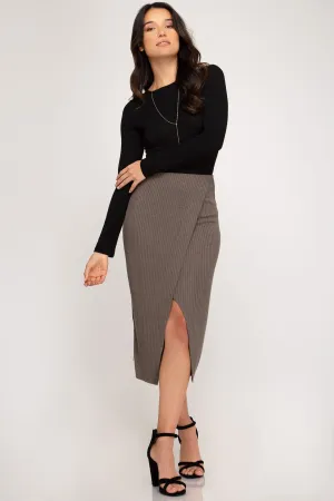 Cheyenne Wrap Skirt (Mocha)
