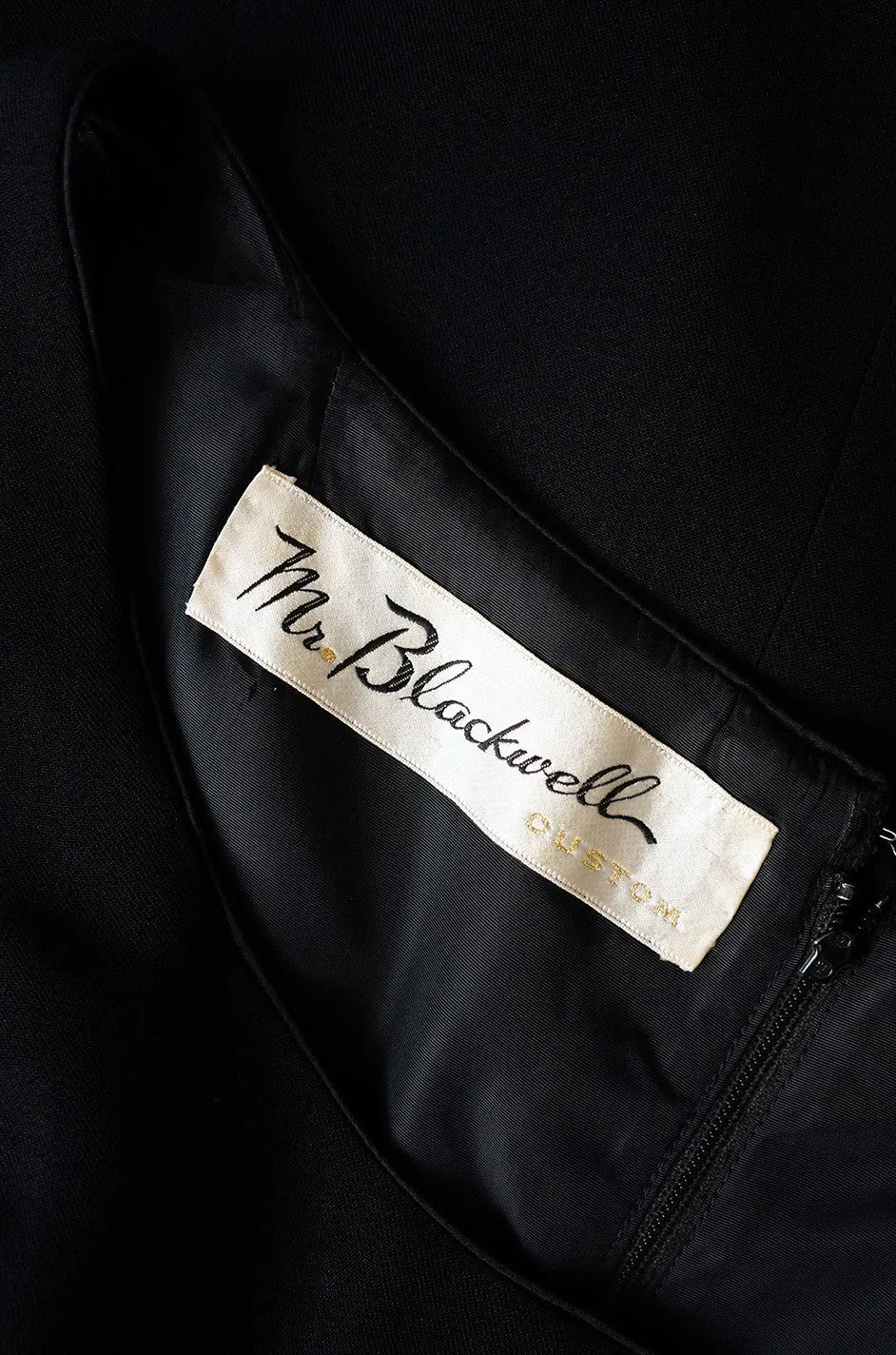 Chic 1960s Mr Blackwell Custom Dress