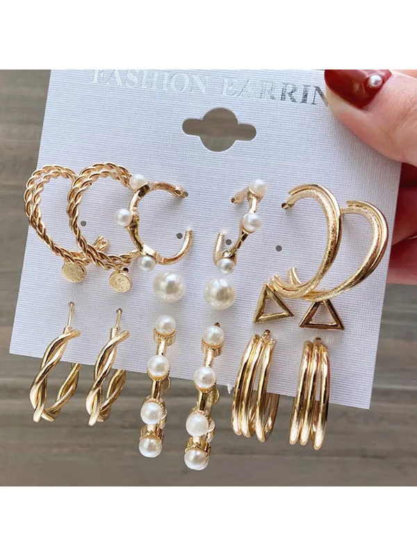 Combo of 18 Pair Hoop and Studs Earrings