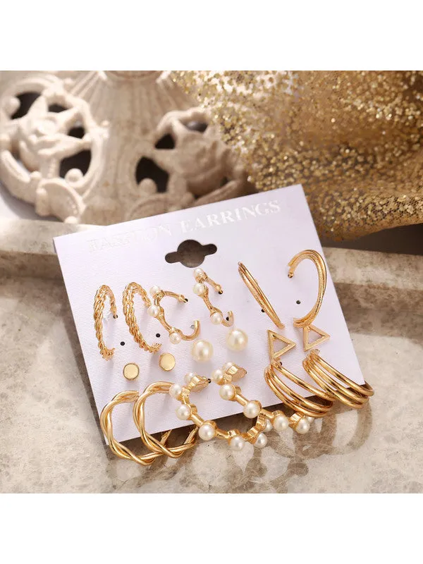 Combo of 18 Pair Hoop and Studs Earrings