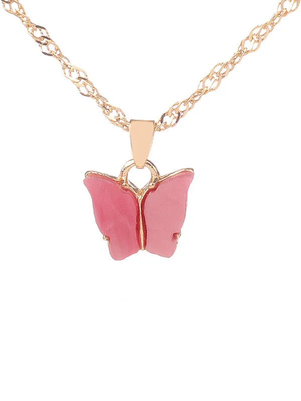 Combo of 2 Black and Rosepink Mariposa Pendant