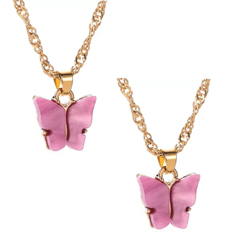 Combo of 2 Gold Plated Rosepink Mariposa Pendant
