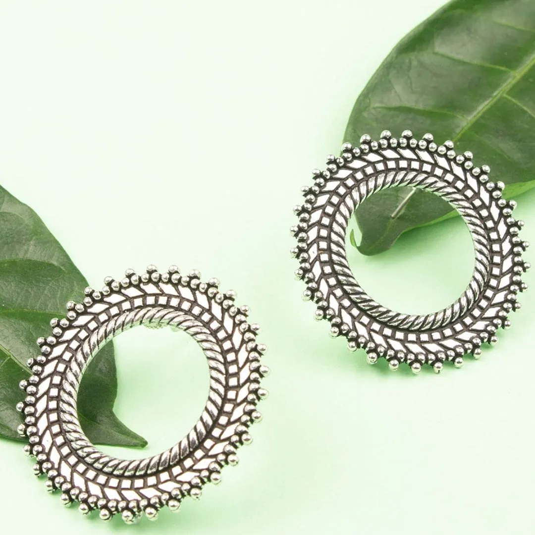 Combo of 2 Round Shaped and Mirror Stud Jhumki