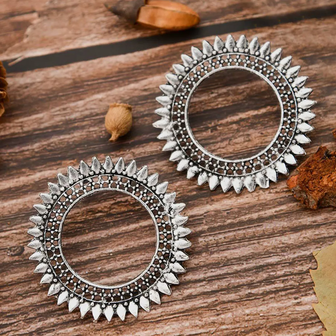 Combo of 2 Round Shaped and Mirror Stud Jhumki