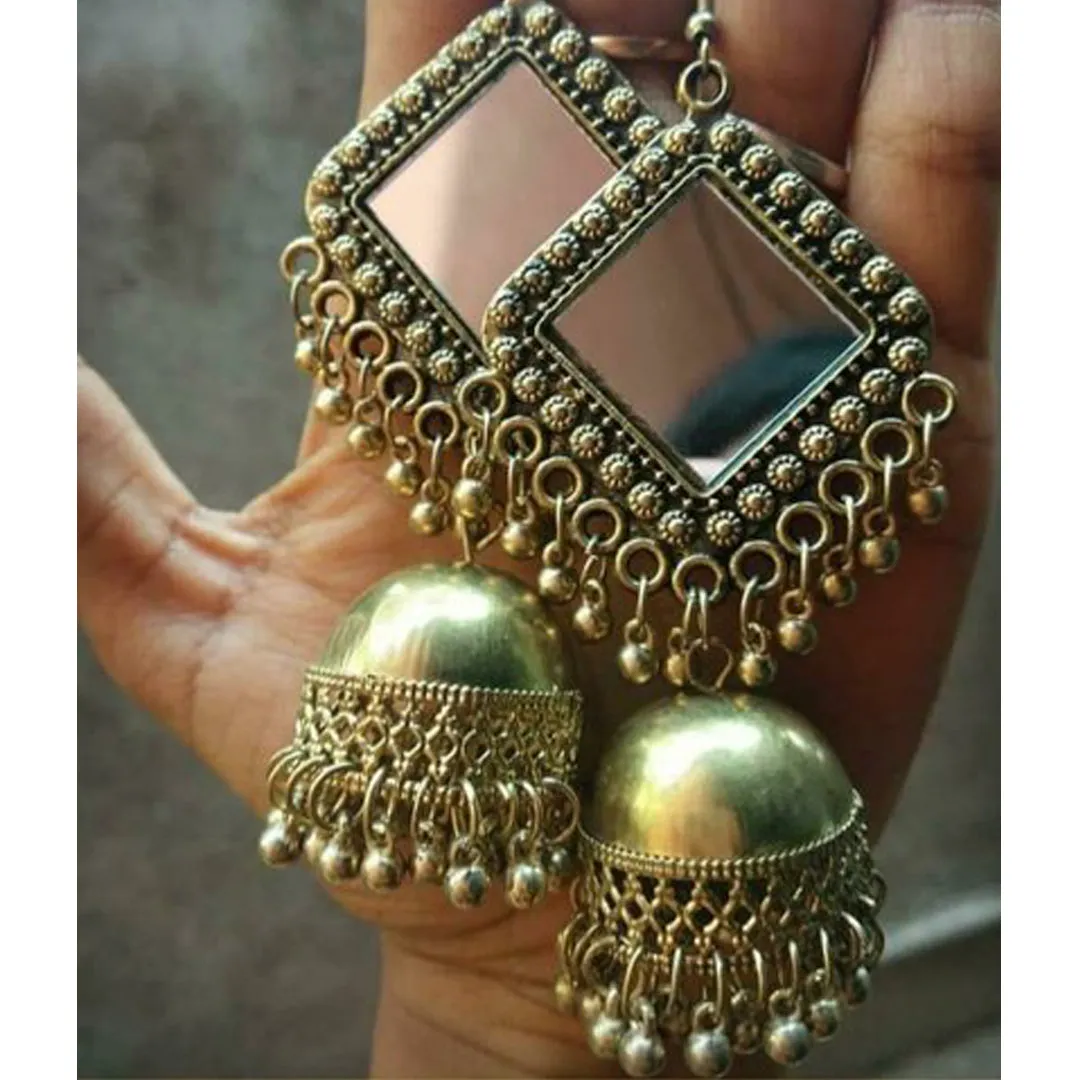 Combo of 2 Square Mirror and Mirror Jhumki