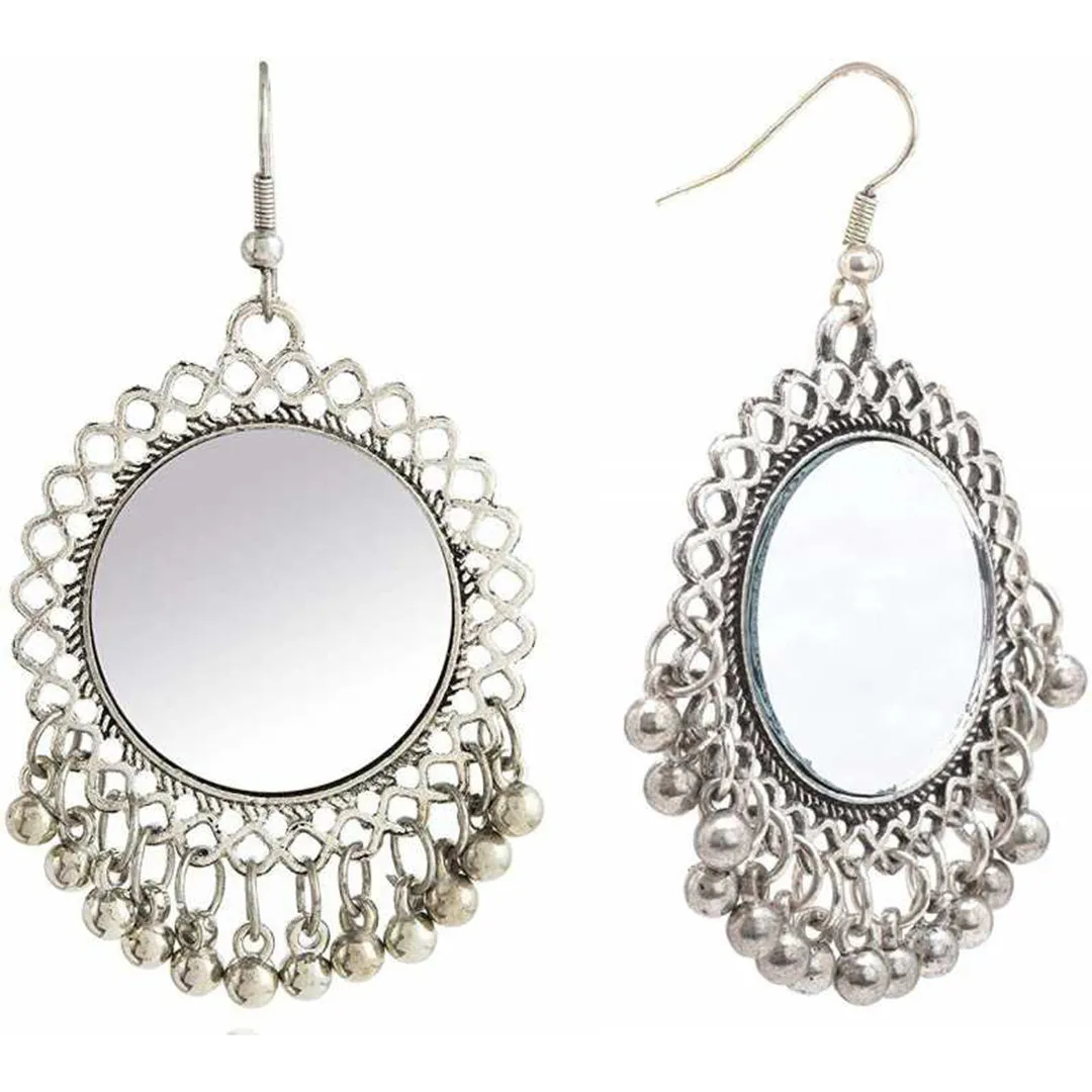 Combo of 2 Square Mirror and Mirror Jhumki