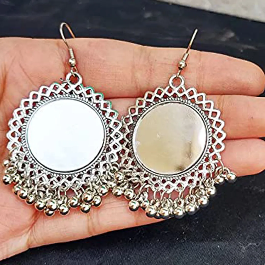 Combo of 2 Square Mirror and Mirror Jhumki