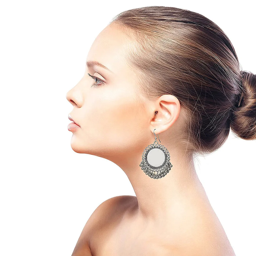 Combo of 2 Square Mirror and Mirror Jhumki