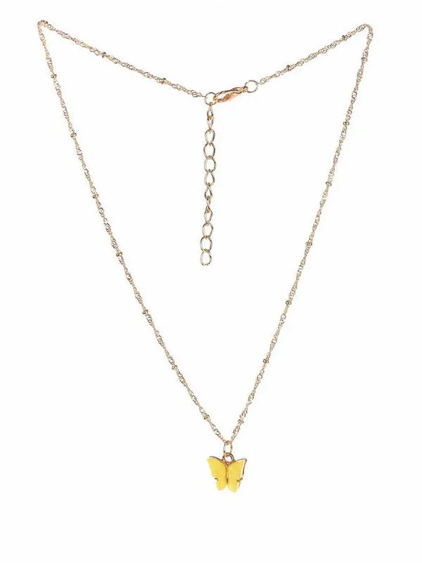 Combo of 2 Yellow and Rosepink Mariposa Pendant