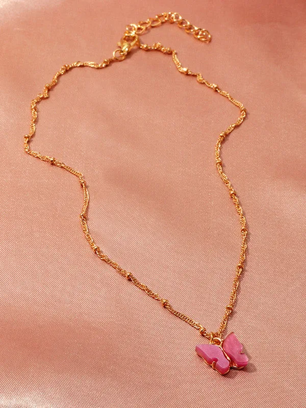 Combo of 2 Yellow and Rosepink Mariposa Pendant