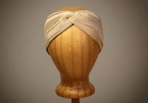 Cream & Gold Turban Headband
