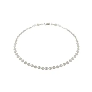 Disc Chain Anklet - Sterling Silver